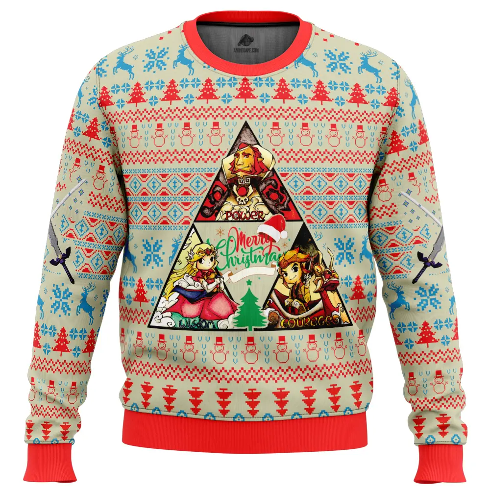Wind waker triangle zelda ugly christmas sweater